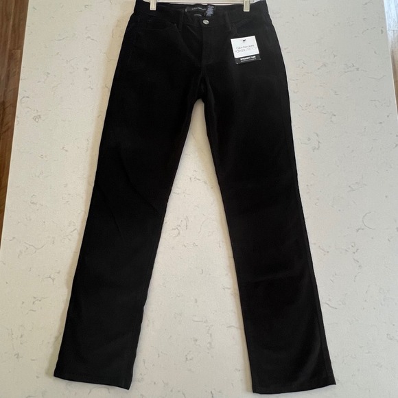 Calvin Klein Collection Pants - Calvin Klein Black Corduroy Pants Straight Leg Power Stretch Womens Size 8 NWT